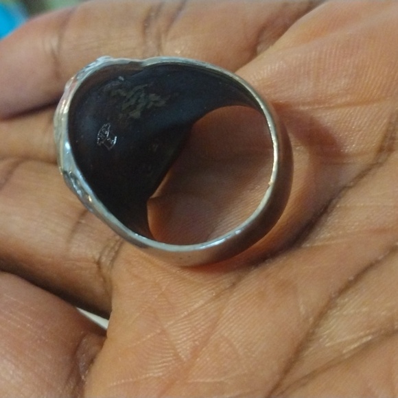 Harley-Davidson Twin Eagle Head Stainless Steel Ring - Picture 5 of 10